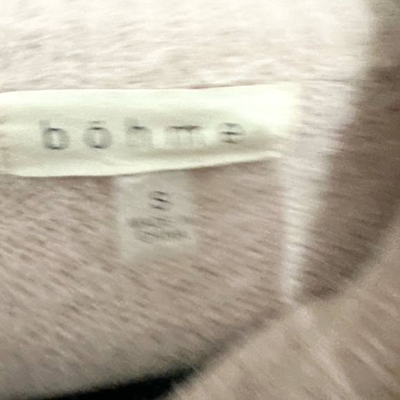 Bohme Womens Small Fuzzy Sweater Pale Pink Mock Neck Long Sleeve - Picture 2 of 4